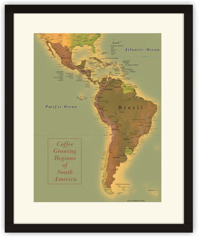 Map of South America Coffee Regions
