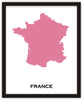 Minimalist Map Print of France 16 x 20