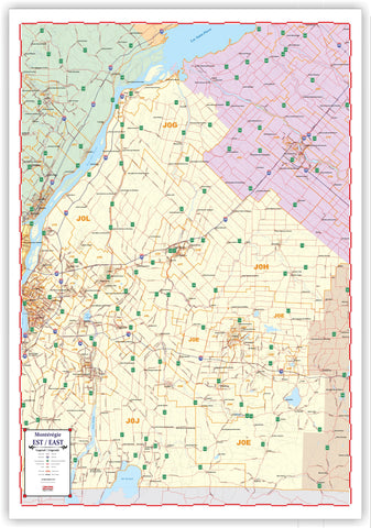 Montérégie East Map / Carte de Montérégie Est