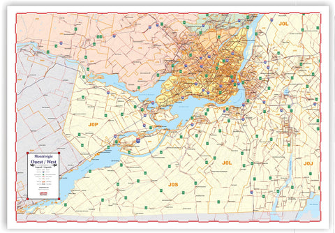 Montérégie West Map / Carte de Montérégie Ouest