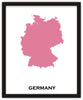 Minimalist Map Print of Germany 16 x 20