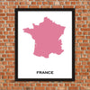 Minimalist Map Print of France 16 x 20