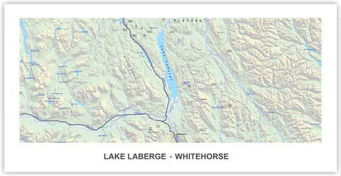 LAKE LABERGE AND WHITEHORSE MAP PRINT