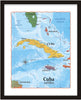 ProGeo Map of Cuba 8 x 10 Print or framed