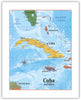 ProGeo Map of Cuba 8 x 10 Print or framed