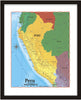 Map of Peru 8 x 10 Print
