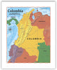 ProGeo Map of Colombia 8 x 10 Print or framed