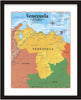 ProGeo Map of Venezuela 8 x 10 Print or framed